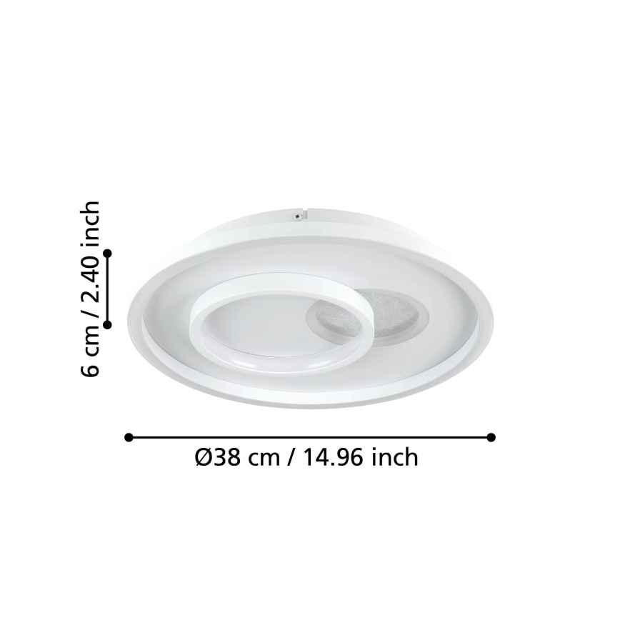 Eglo - LED loftlampe 1xLED/14W/230V + 1xLED/8,5W diameter 38 cm hvid