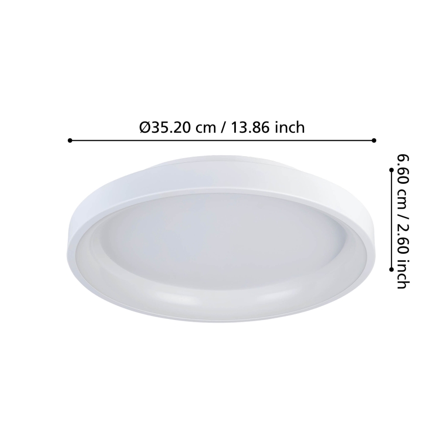 Eglo - LED loftlampe dæmpbar LED/12W/230V 2700-6500K hvid + fjernbetjening
