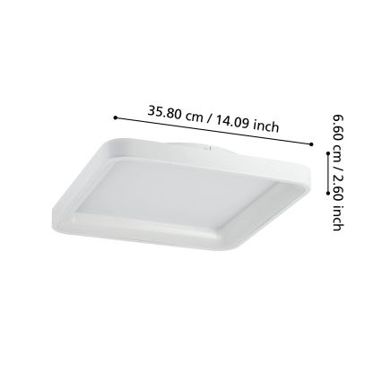 Eglo - LED loftlampe dæmpbar LORETELLO LED/12W/230V hvid + fjernbetjening