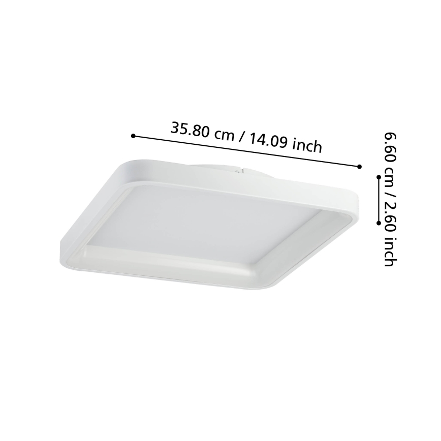 Eglo - LED loftlampe dæmpbar LORETELLO LED/12W/230V hvid + fjernbetjening