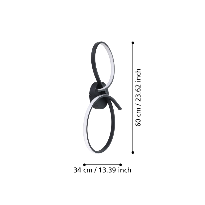 Eglo - LED loftlampe LED/21W/230V 3000K sort
