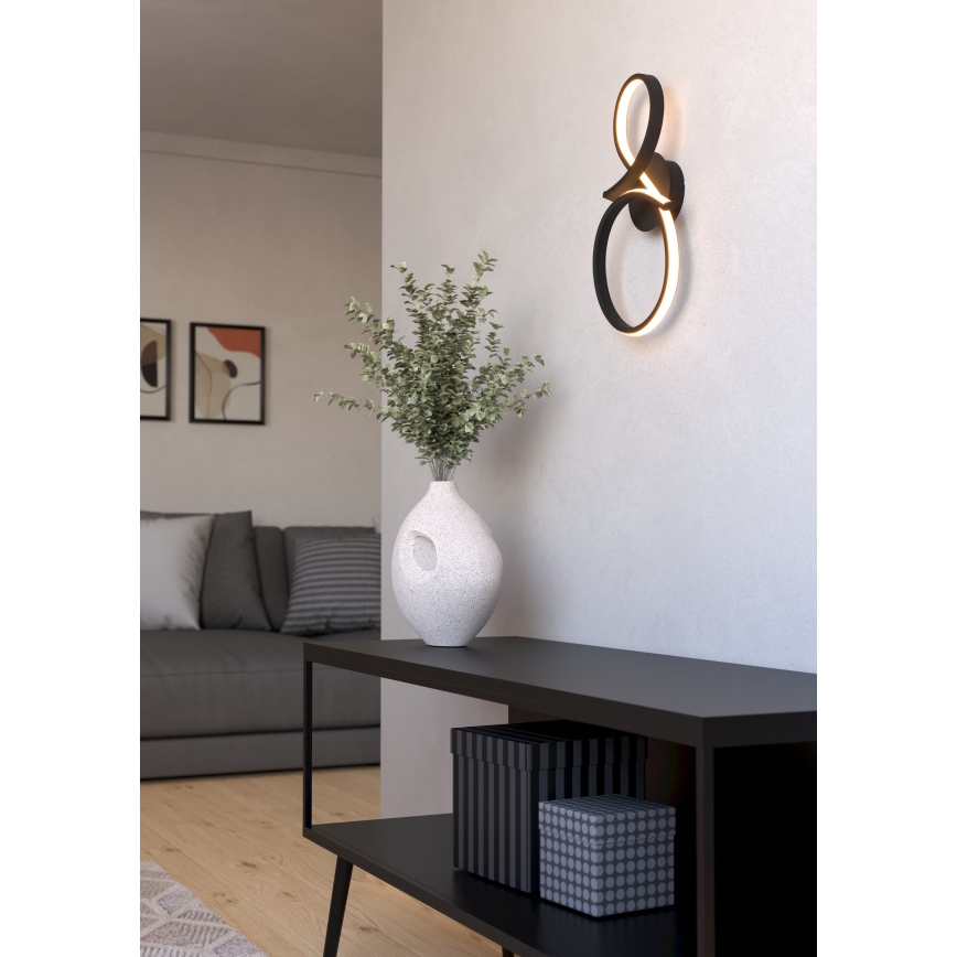 Eglo - LED væglampe LED/11,4W/230V 3000K sort
