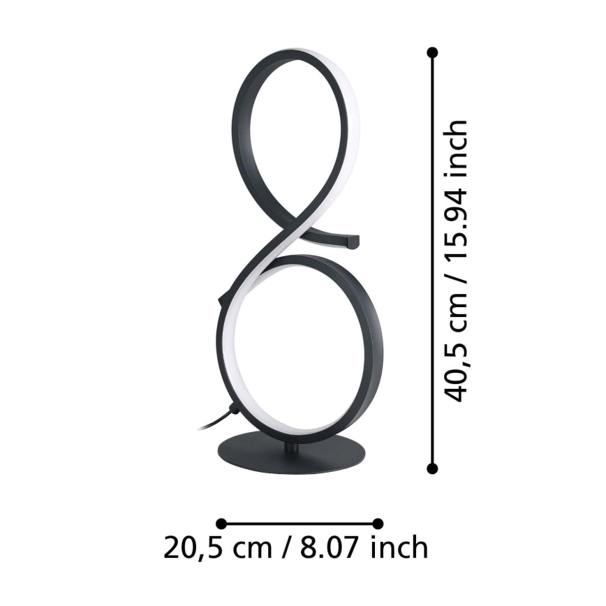 Eglo - LED bordlampe LED/11,4W/230V 3000K sort