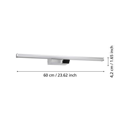 Eglo - LED spejllampe til badeværelse m. RGB-farver LED/12W/230V 2700-6500K IP44 mat krom