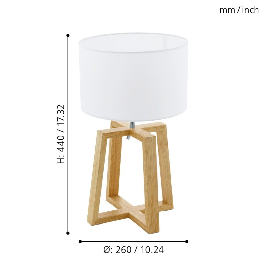 Eglo - Bordlampe 1xE27/60W/230V - FSC certificeret