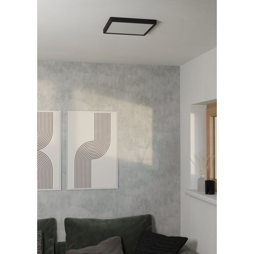 Eglo - LED loftlampe LED/13W/230V 2700/4000/6500K 29x29cm sort