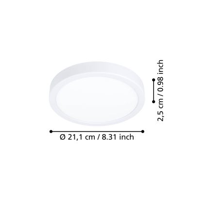 Eglo - LED loftlampe LED/11,5W/230V 2700/4000/6500K Ø 21,1 cm hvid