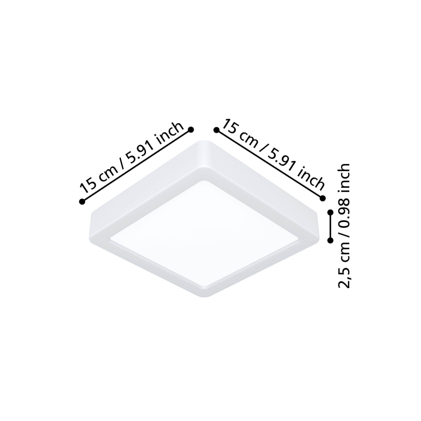 Eglo - LED loftlampe LED/7W/230V 2700/4000/6500K 15x15 cm hvid