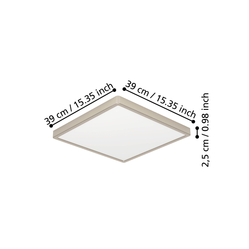 Eglo - LED loftlampe LED/17,5W/230V 2700/4000/6500K 39x39 cm mat krom