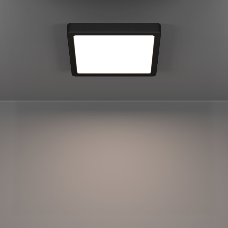 Eglo - LED loftarmatur til badeværelse LED/10,5W/230V 22x22 cm IP44 sort