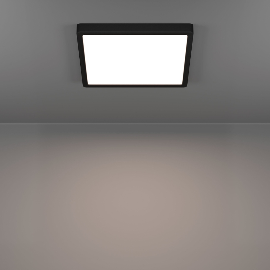 Eglo - LED loftlampe til badeværelse LED/13W/230V 2700/4000/6500K 29x29 cm IP44 sort