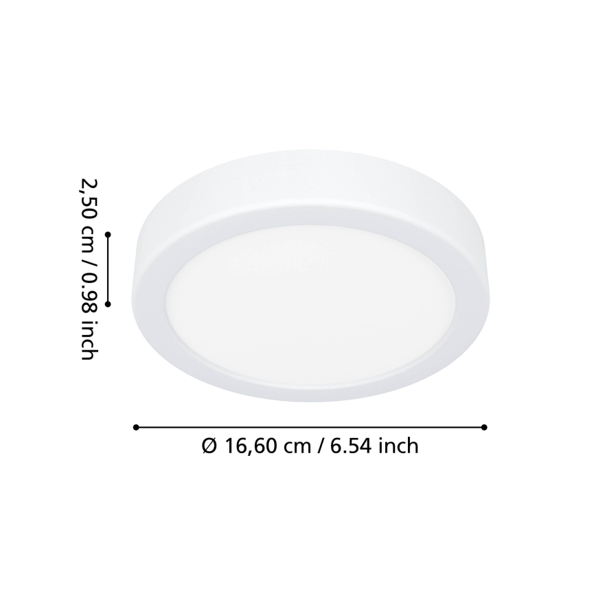 Eglo - LED badeværelsesloftlampe LED/7,5W/230V Ø 16,6 cm IP44 hvid