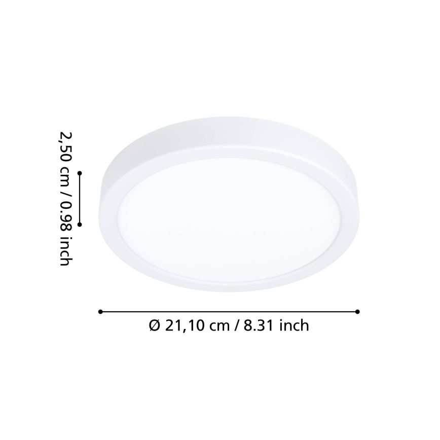 Eglo - LED loftlampe til badeværelset LED/11,5 W/230 V Ø 21,1 cm IP44 hvid