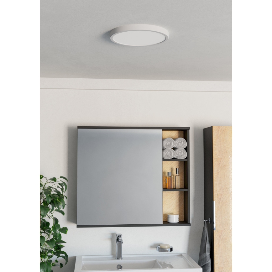 Eglo - LED badeværelsesloftlampe LED/14,2W/230V 2700/4000/6500K Ø 27,8 cm IP44 hvid