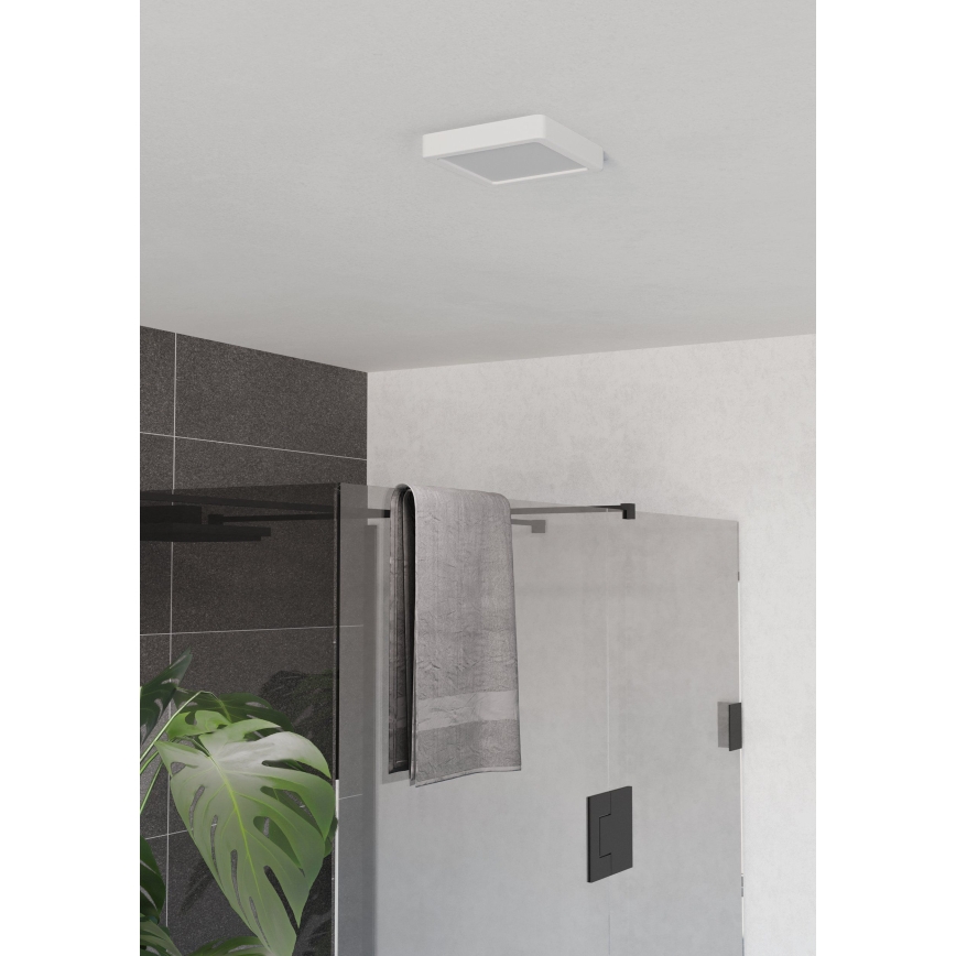 Eglo - LED-badeværelsesloftlampe 7W/230V 2700/4000/6500K 15x15 cm IP44 hvid