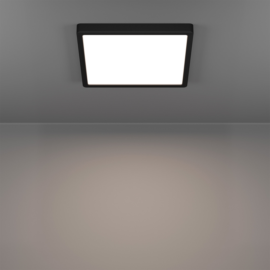 Eglo - LED RGBW dæmpbar loftlampe til badeværelse LED/13,5W/230V 2700-6500K 29,5x29,5 cm IP44 sort