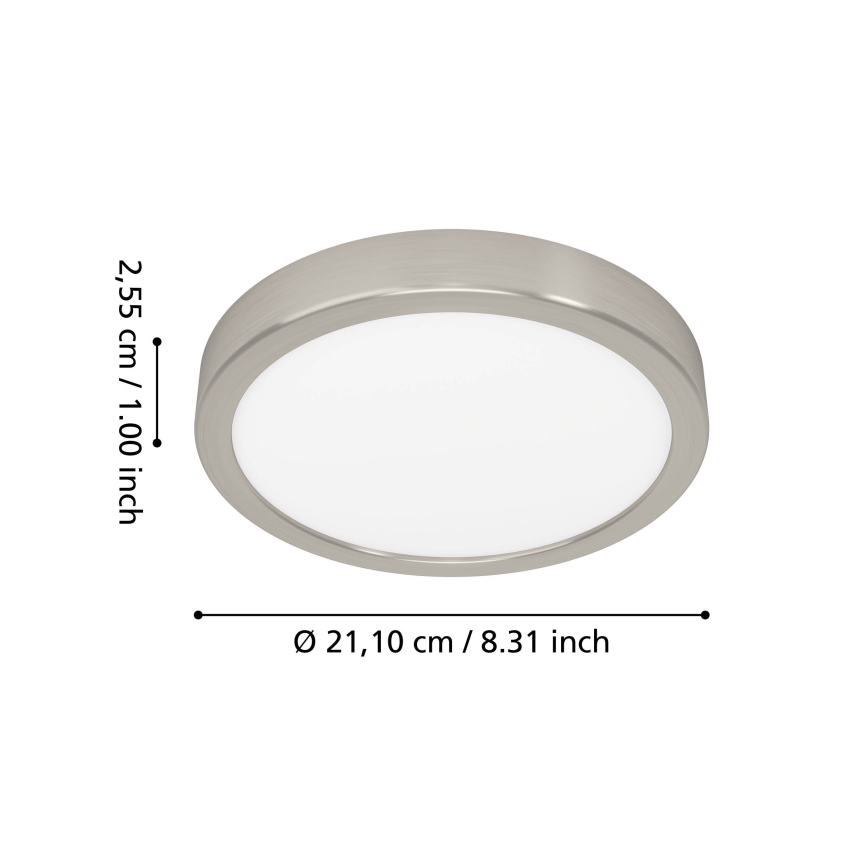 Eglo - LED RGBW, dæmpbar badeværelsesloftlampe LED/11,2W/230V 2700-6500K Ø 21,1 cm IP44 mat krom