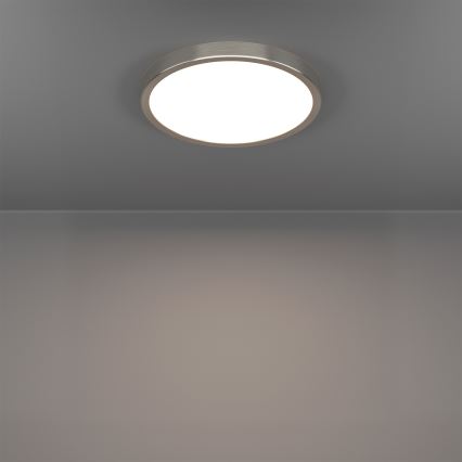 Eglo - LED RGBW Dæmpbar badeværelsesloftlampe LED/14,3W/230V 2700-6500K Ø 27,8 cm IP44 mat krom