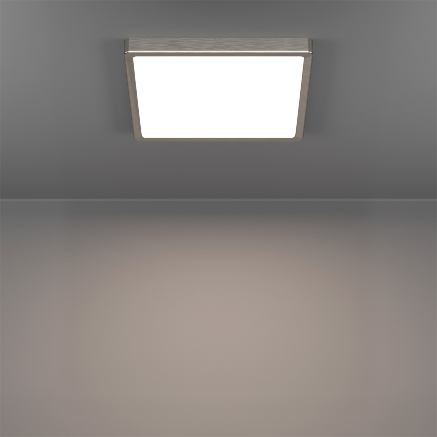 Eglo - LED RGBW dæmpbar badeværelsesloftlampe LED/13,5W/230V 2700-6500K 29,5x29,5 cm IP44 mat krom