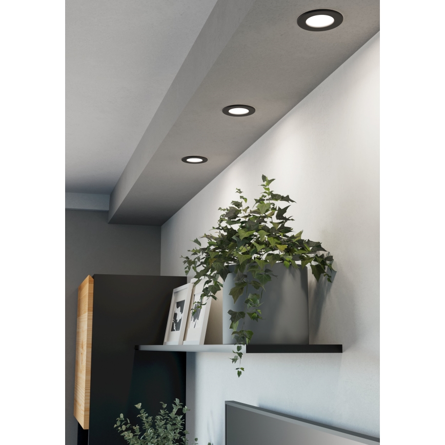 Eglo - LED indbygningsspot LED/3,7W/230V 2700/4000/6500K Ø 8,8 cm sort