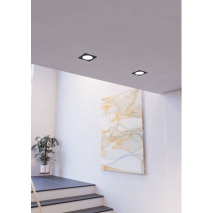 Eglo - LED indbygningsarmatur LED/18,5W/230V 2700/4000/6500K 21,6x21,6 cm sort