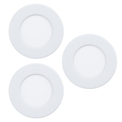 Eglo - Sæt med 3 LED-indbygningsspots LED/3,7W/230V 2700/4000/6500K Ø 8,8 cm, hvid