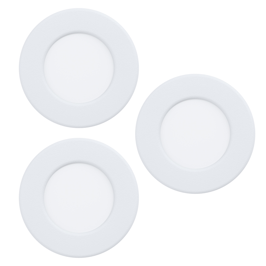 Eglo - Sæt med 3 LED-indbygningsspots LED/3,7W/230V 2700/4000/6500K Ø 8,8 cm, hvid