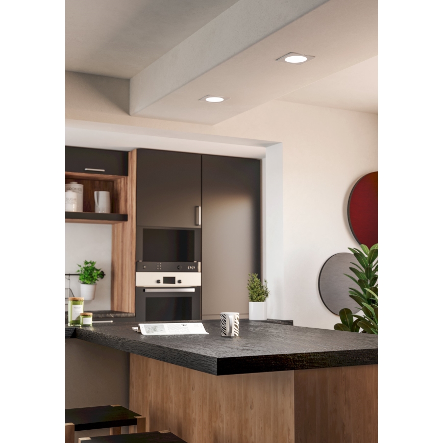 Eglo - LED-indbygningsarmatur LED/6,3W/230V 2700/4000/6500K 11,9x11,9 cm hvid