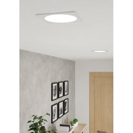 Eglo - LED indbygningsspot LED/10,5W/230V 2700/4000/6500K 16,6x16,6 cm sort