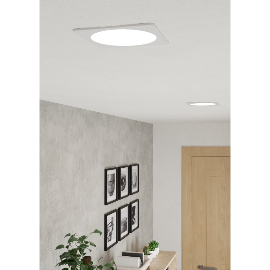 Eglo - LED indbygningsspot LED/10,5W/230V 2700/4000/6500K 16,6x16,6 cm sort