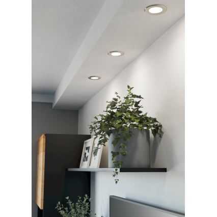 Eglo - LED-indbygningsspot LED/3,7W/230V 2700/4000/6500K Ø 8,8 cm mat krom