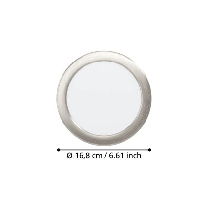 Eglo - LED indbygningsspot LED/10,5W/230V 2700/4000/6500K Ø 16,8 cm mat krom
