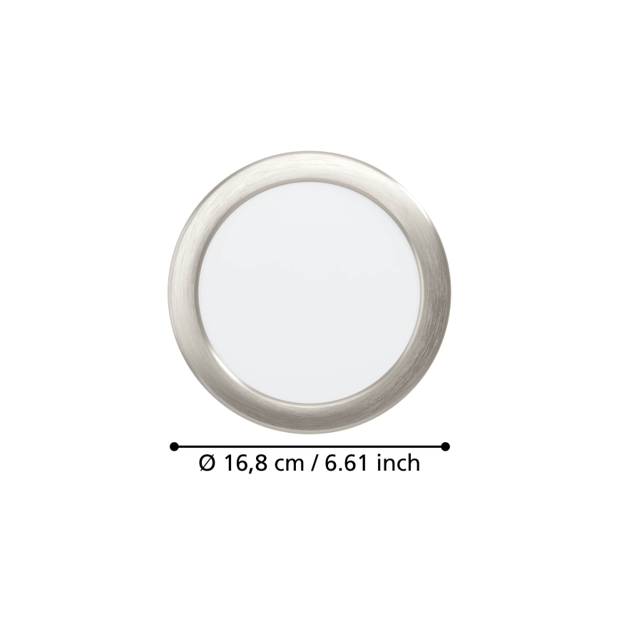 Eglo - LED indbygningsspot LED/10,5W/230V 2700/4000/6500K Ø 16,8 cm mat krom
