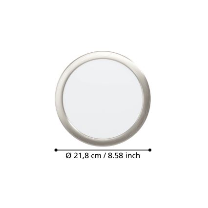 Eglo - LED indbygningsspot LED/18,5W/230V 2700/4000/6500K Ø 21,6 cm mat krom
