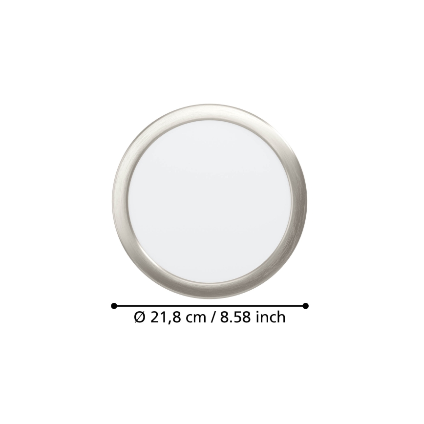 Eglo - LED indbygningsspot LED/18,5W/230V 2700/4000/6500K Ø 21,6 cm mat krom