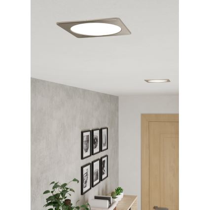 Eglo - LED indbygningsarmatur LED/10,5W/230V 2700/4000/6500K 16,6x16,6 cm mat krom