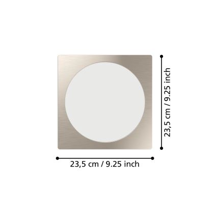 Eglo - LED indbygningsarmatur LED/18,5W/230V 2700/4000/6500K 21,6x21,6 cm mat krom