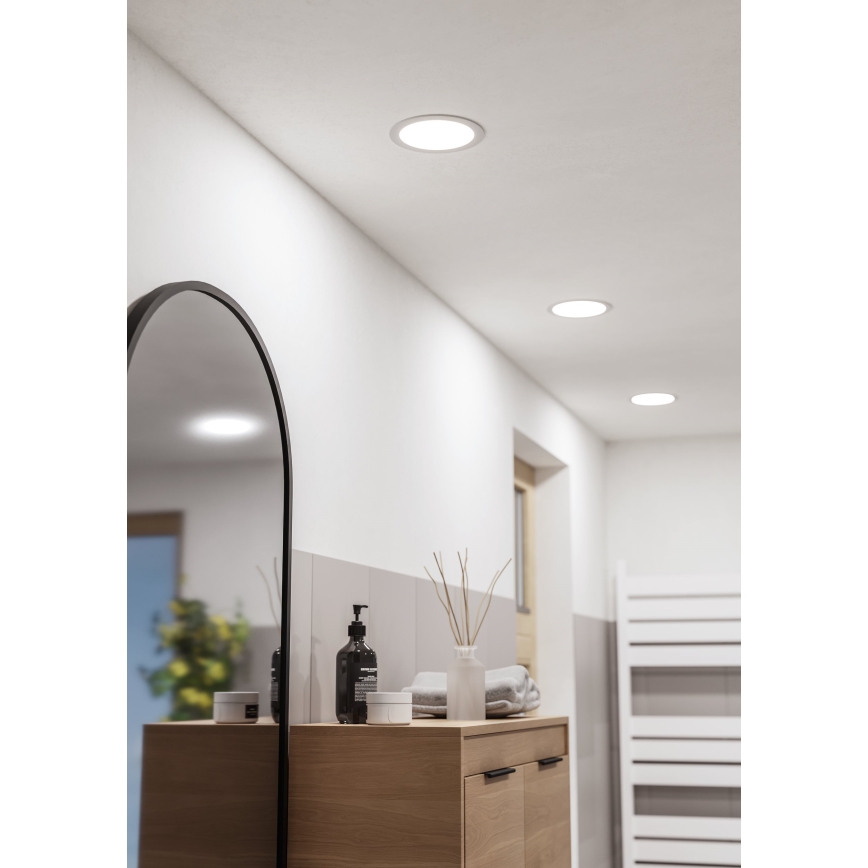 Eglo - LED indbygningsloftlampe til badeværelse LED/10,5W/230V 2700/4000/6500K Ø 16,8 cm IP44 hvid