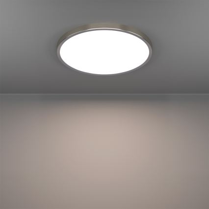 Eglo - LED RGBW Dæmpbar badeværelsesloftlampe LED/17,5W/230V 2700-6500K Ø 38,9 cm IP44 mat krom