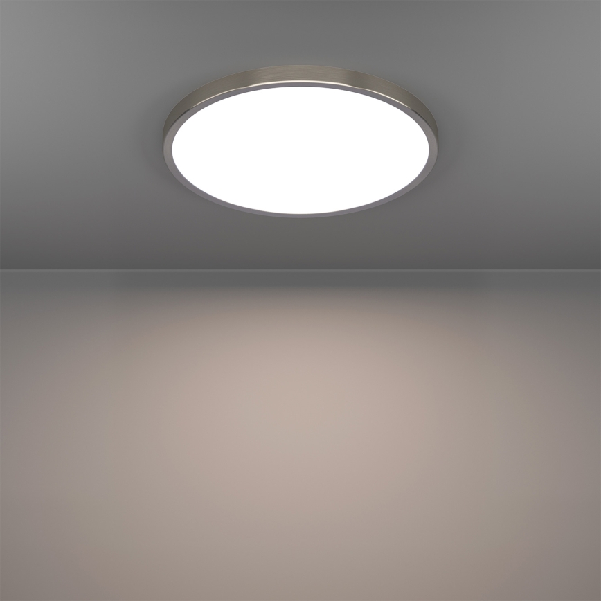 Eglo - LED RGBW Dæmpbar badeværelsesloftlampe LED/17,5W/230V 2700-6500K Ø 38,9 cm IP44 mat krom