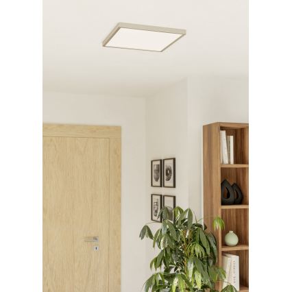 Eglo - LED RGBW dæmpbar loftlampe til badeværelse LED/17,8W/230V 2700-6500K 39x39 cm IP44 mat krom