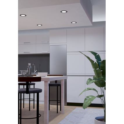 Eglo - LED RGBW dæmpbar badeværelses indbygningsspot LED/5W/230V 2700-6500K Ø 12 cm IP44 sort