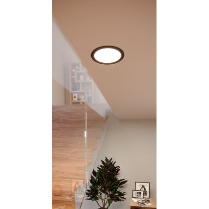 Eglo - LED RGBW dæmpbar indbygningsspot til badeværelse LED/9,5W/230V 2700-6500K Ø 16,8 cm IP44 sort