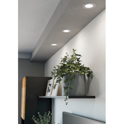 Eglo - Sæt 3x LED RGBW, dæmpbare indbygningsspots til badeværelse LED/2,8W/230V 2700-6500K Ø 8,8 cm IP44 hvid