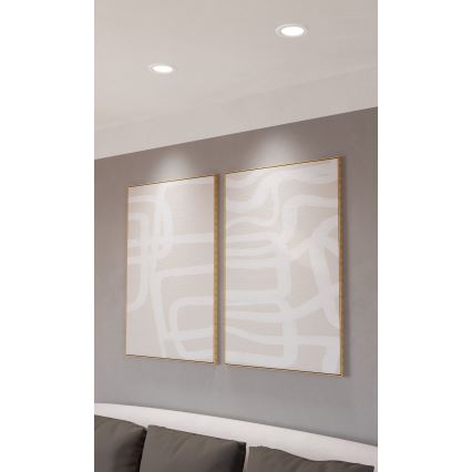 Eglo - LED RGBW, dæmpbar indbygningsspot til badeværelset, LED/5W/230V, 2700-6500K, Ø 12 cm, IP44, hvid