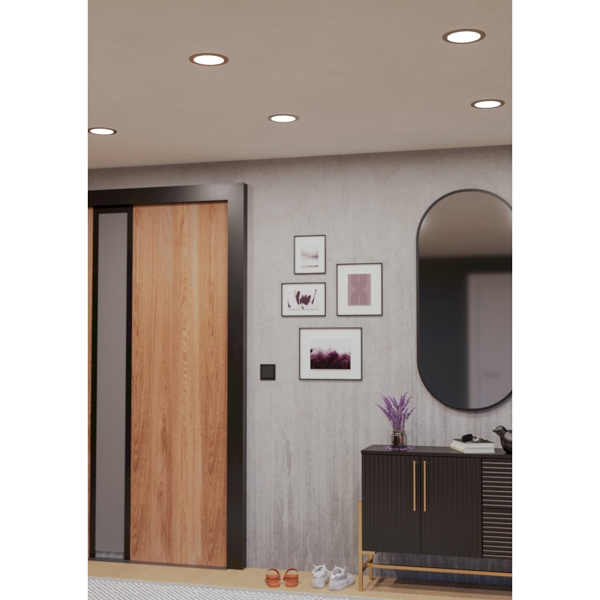 Eglo - LED RGBW dæmpbar indbygningsspot til badeværelse LED/9,5W/230V 2700-6500K Ø 16,8 cm IP44 mat krom