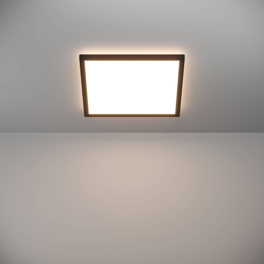 Eglo - LED loftlampe til badeværelse LED/17,6W/230V 2700/4000/6500K 39x39 cm IP44 sort