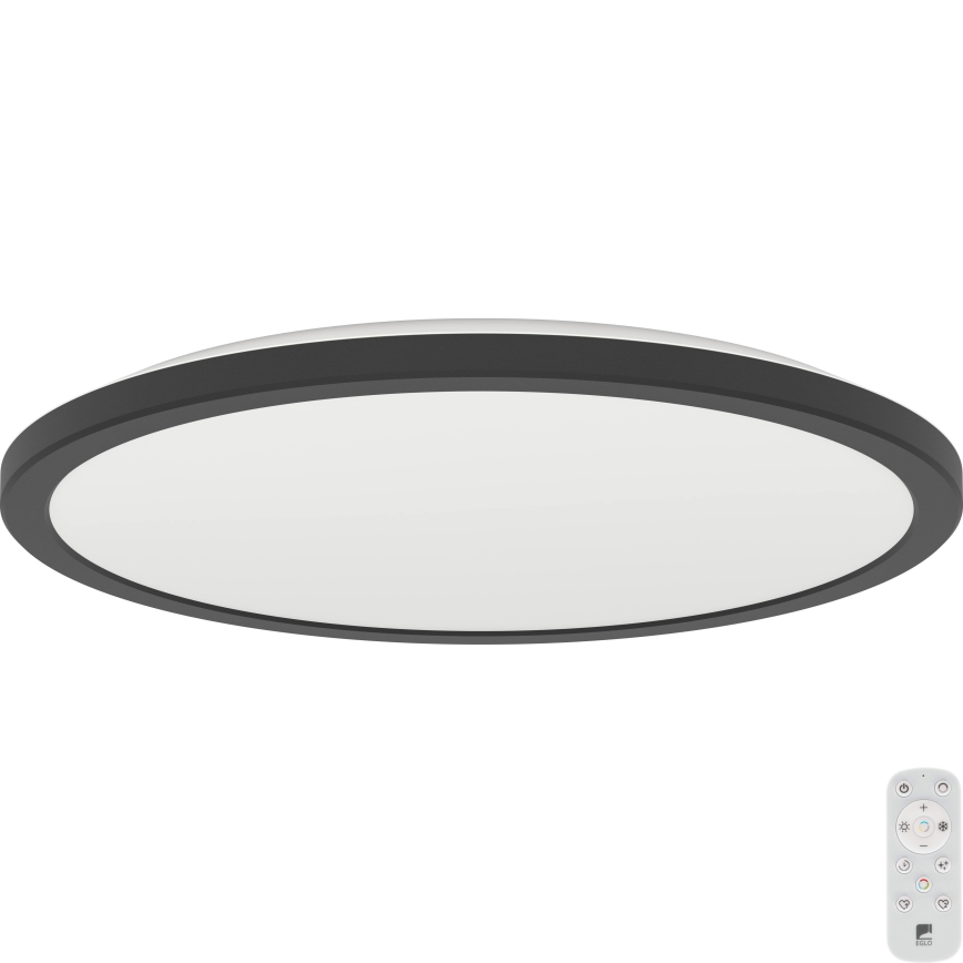 Eglo - LED loftlampe til badeværelse dæmpbar LED/18,5W/230V 2700-6500K diameter 38,9 cm IP44 sort + fjernbetjening
