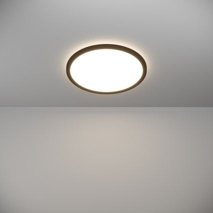 Eglo - LED loftlampe til badeværelse dæmpbar LED/18,5W/230V 2700-6500K diameter 38,9 cm IP44 sort + fjernbetjening