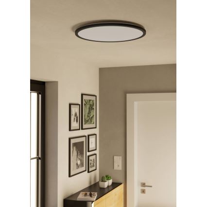 Eglo - LED loftlampe til badeværelse dæmpbar LED/16,8W/230V 2700-6500K diameter 50 cm IP44 sort + fjernbetjening